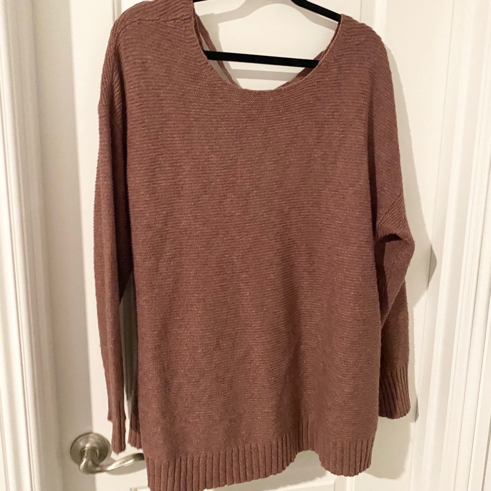 Oversized criss cross sweater